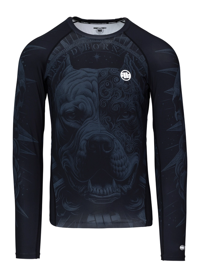 Koszulka męska rashguard Pitbull Longsleeve Pitbull World czarna