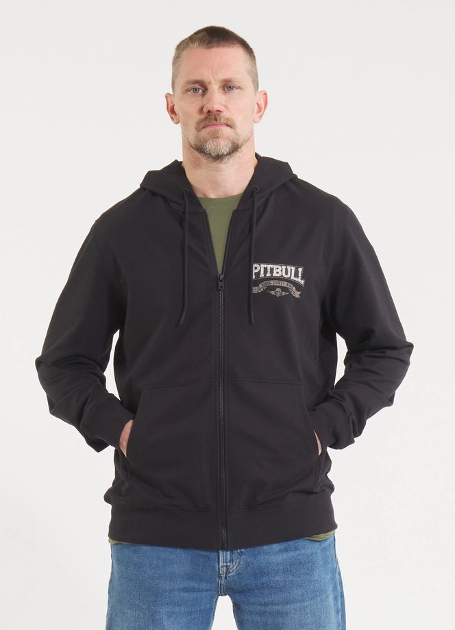 Bluza męska z kapturem Pitbull Pit Bull Troublemaker ZIP czarna