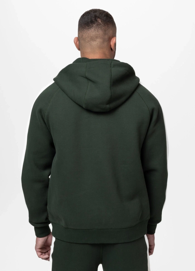 Bluza męska rozpinana z kapturem Pit Bull San Diego CA ciemno zielona