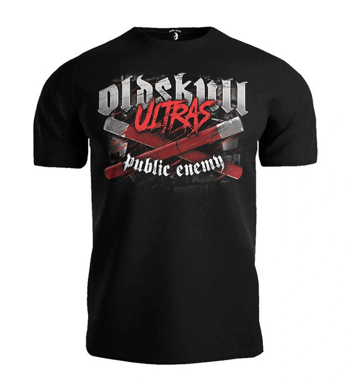 Koszulka męska T-shirt Public Enemy Oldskull Ultras czarna