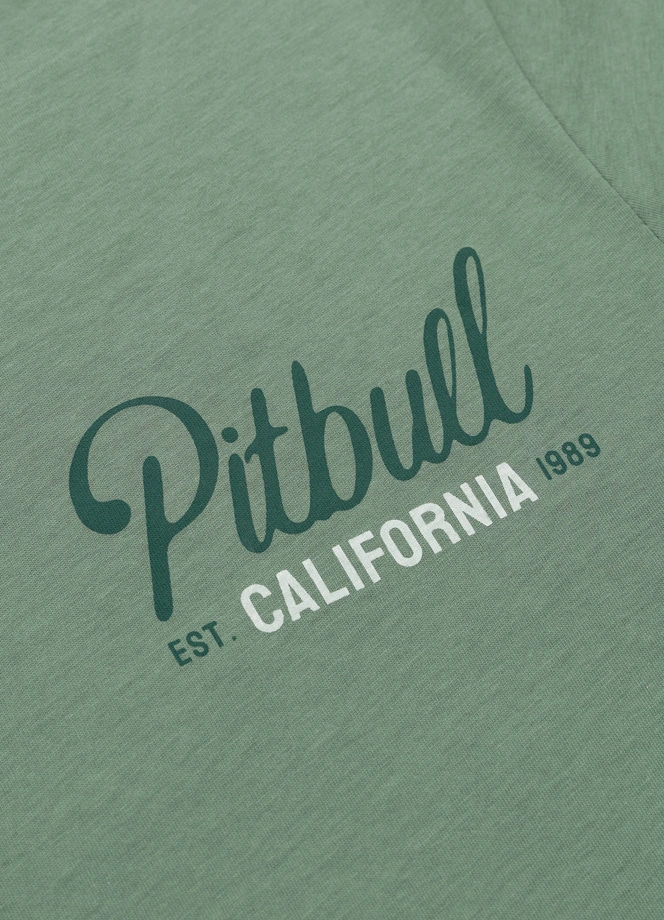 Koszulka męska T-Shirt Pit Bull Pitbull San Diego Born miętowa zielona