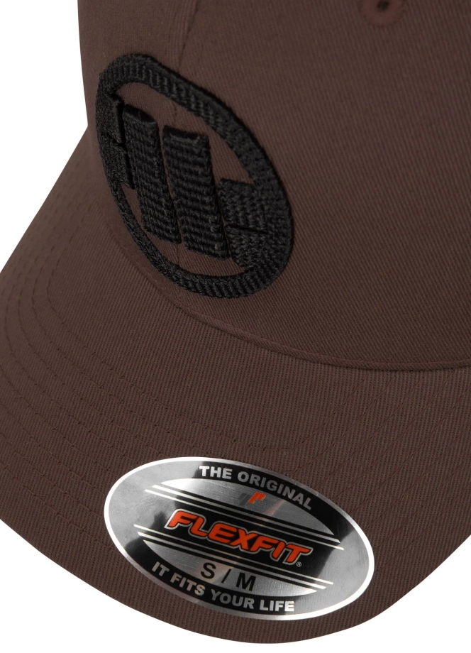 Czapka z daszkiem Full Cap Pit Bull Pitbull 3D Logo brązowa