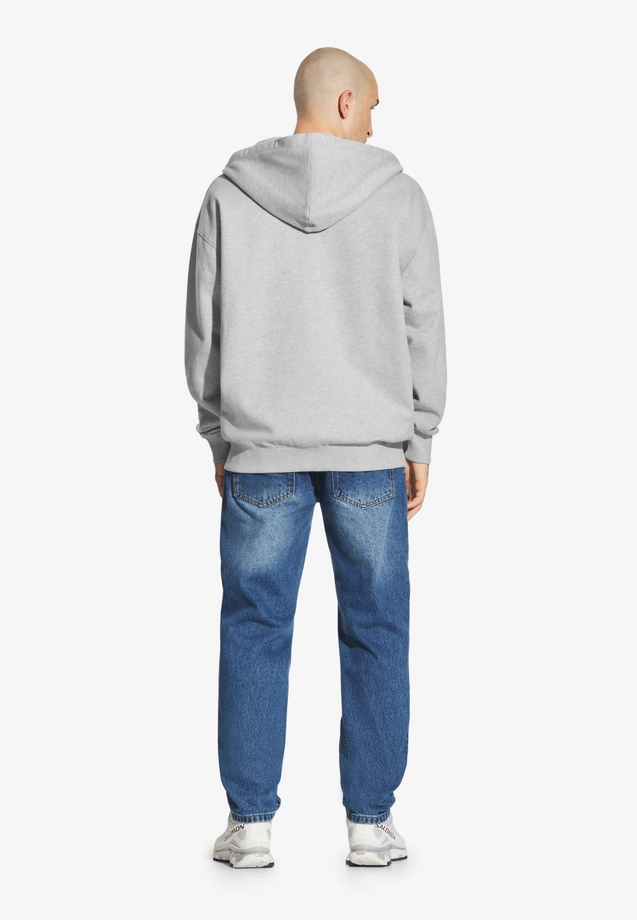 Bluza męska rozpinana z kapturem Prosto Logo szara