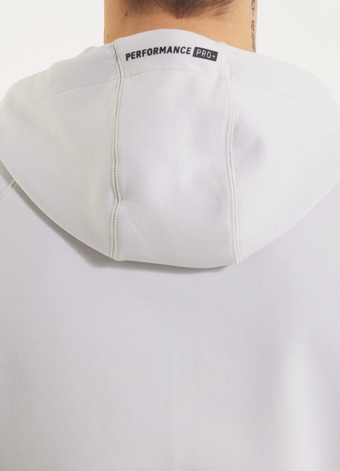 Bluza męska z kapturem Pitbull Pit Bull Dogwood ZIP złamana biel