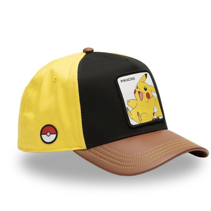 Czapka z daszkiem Capslab Pokemon Pikachu brązowo/żółto/czarna