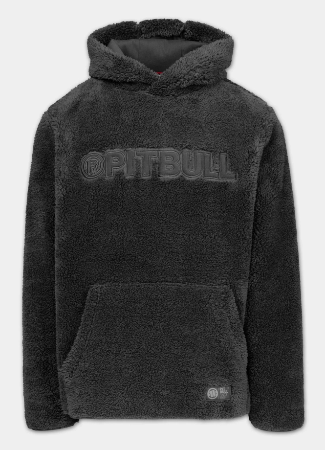 Bluza męska z kapturem Pit Bull Aragon grafitowa
