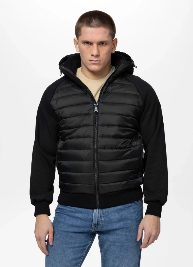 Kurtka męska przejściowa hybrydowa Pit Bull Palomar czarna