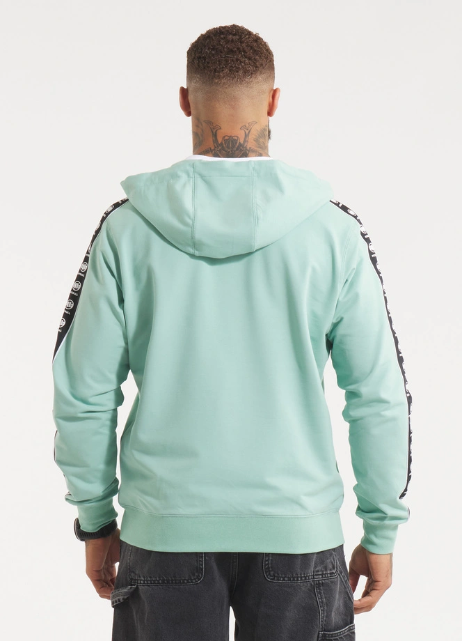 Bluza męska z kapturem Pitbull Pit Bull Tape Nugget ZIP miętowa zielona