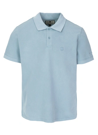 Koszulka męska Polo Pitbull Pique Small Logo Washed niebieska