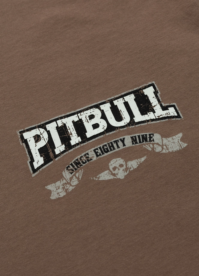 Koszulka męska T-Shirt Pit Bull Pitbull Troublemaker ciemno brązowa