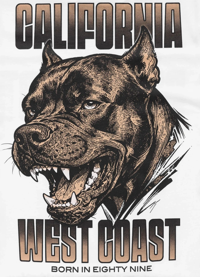 Koszulka męska T-Shirt Pit Bull Best Coast biała