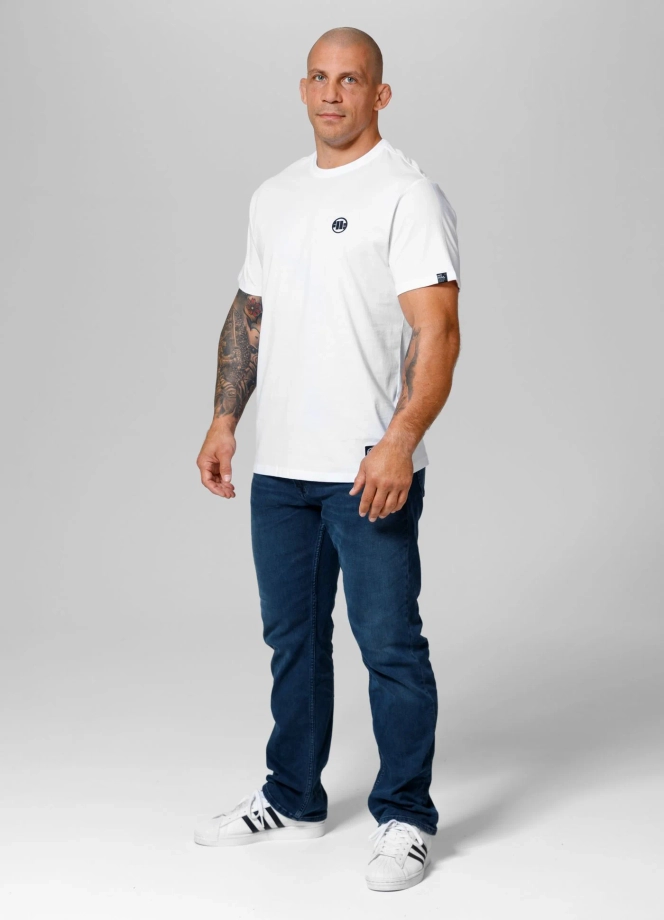 Koszulka męska T-Shirt Pitbull Small Logo biała