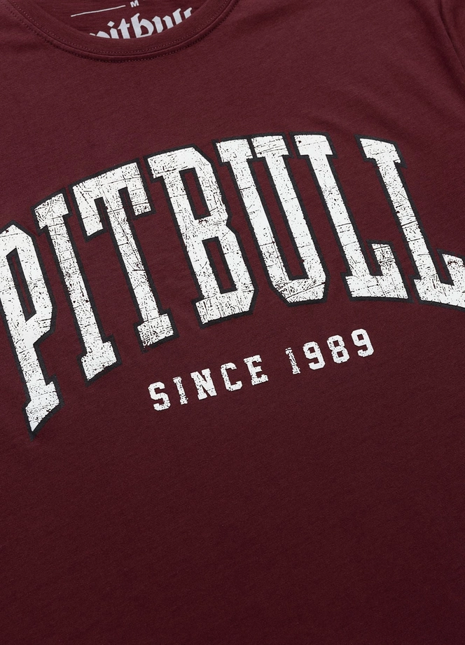Koszulka męska T-Shirt Pitbull West Coast Norton bordowy