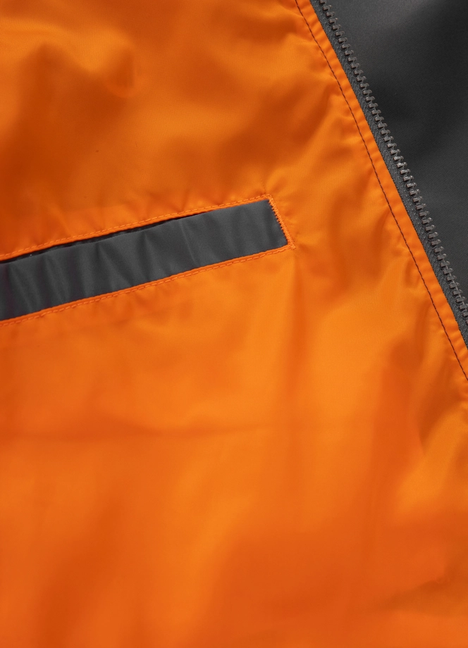 Kurtka męska przejściowa wiosenna Pit Bull MA 1 Logo Flight Jacket 2 bomber grafitowa szara