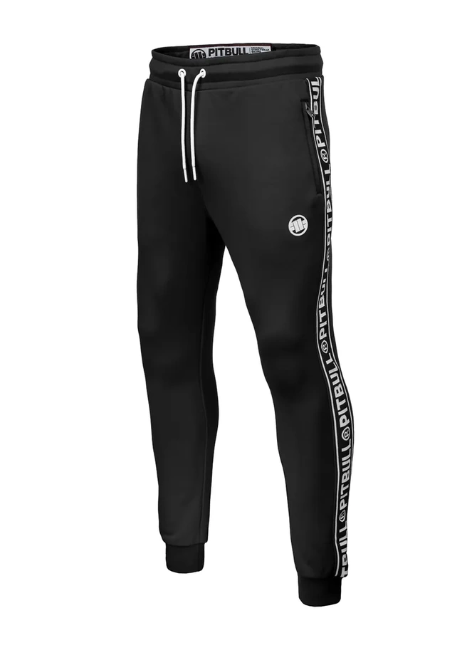 Spodnie dresowe męskie Pit Bull Tape Logo 24 Pit Bull Track Pants czarne