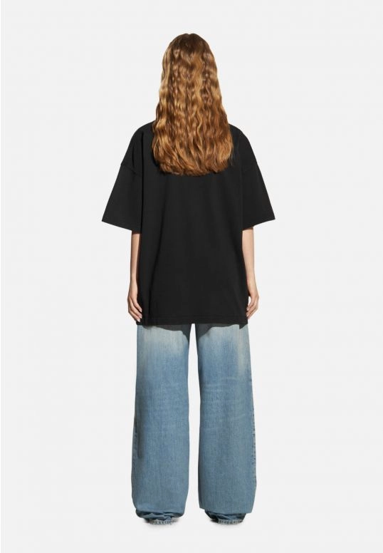 Koszulka męska t-shirt oversize Prosto Hex grafitowa czarna