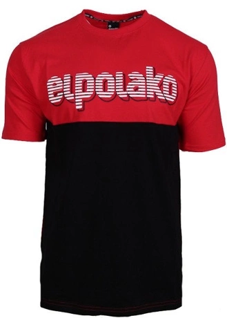 Koszulka t-shirt El Polako Classic Stripes Cut red