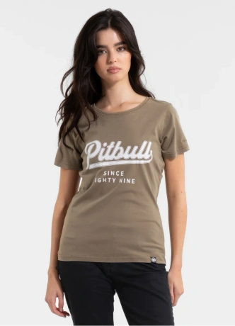 Koszulka damska T-shirt Pit Bull Angel Logo coyote brązowa