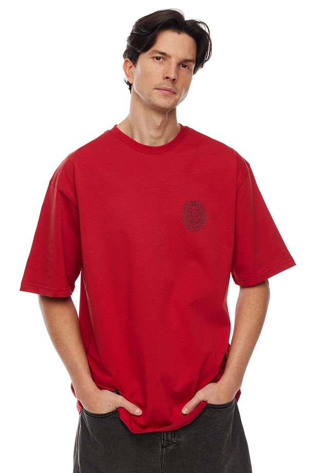 Koszulka męska t-shirt Mass Dnm Base Back czerwona