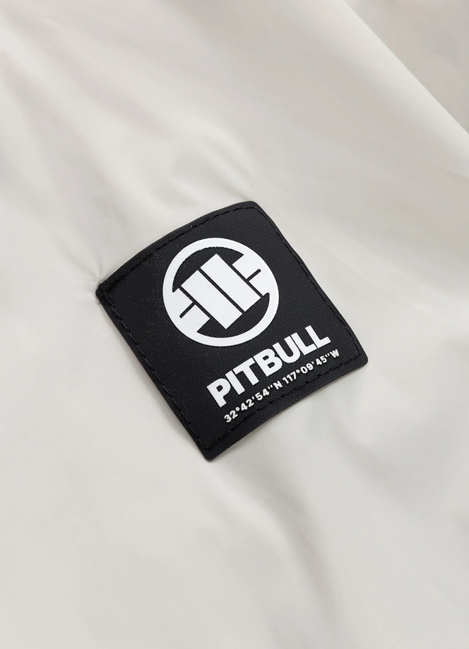Kurtka męska wiosenna przejściowa Pit Bull Athletic Logo wiatrówka kremowa