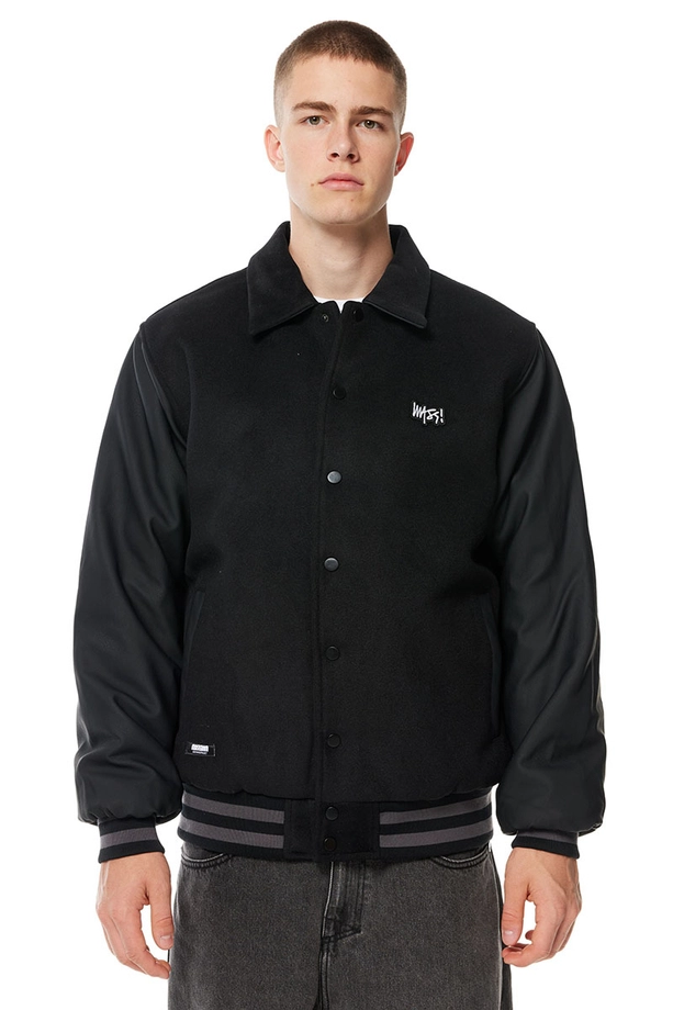 Kurtka przejściowa bejsbolówka Mass Denim Alabama czarna