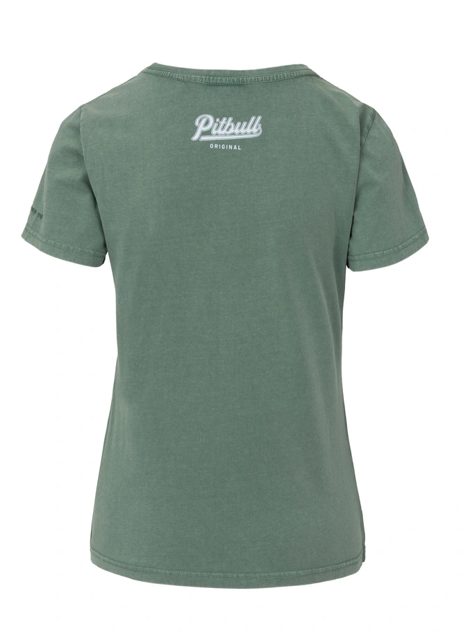 Koszulka damska T-shirt Pit Bull Angel Logo zielona
