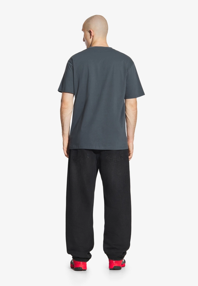 Koszulka męska t-shirt Prosto Collage czarna/grafitowa