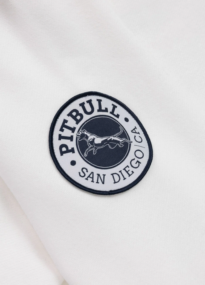 Bluza męska rozpinana z kapturem Pit Bull Norton off white biała