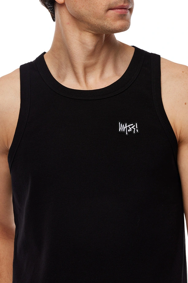 Koszulka męska Tank Top Mass Dnm Signature Patch czarna