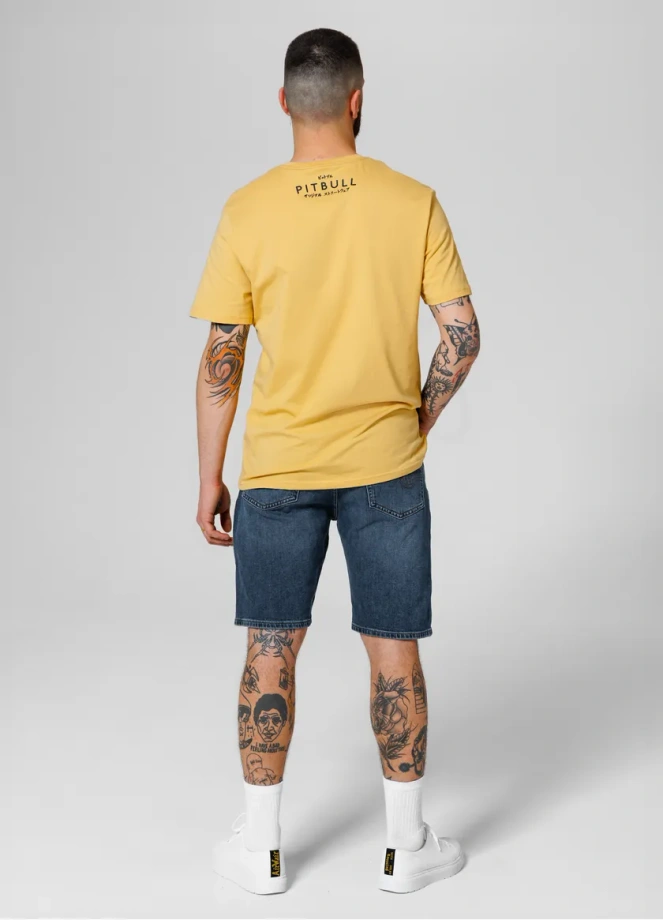 Spodenki szorty jeans męskie Pitbull Medium Wash Highlander niebieskie