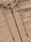 Bluza damska z kapturem Pitbull Manzanita Heart ZIP Washed beżowa