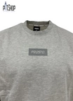 Bluza męska oversize Prosto Box crewneck szara