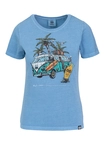 Koszulka damska T-shirt Pit Bull BeachBreak sprany niebieski