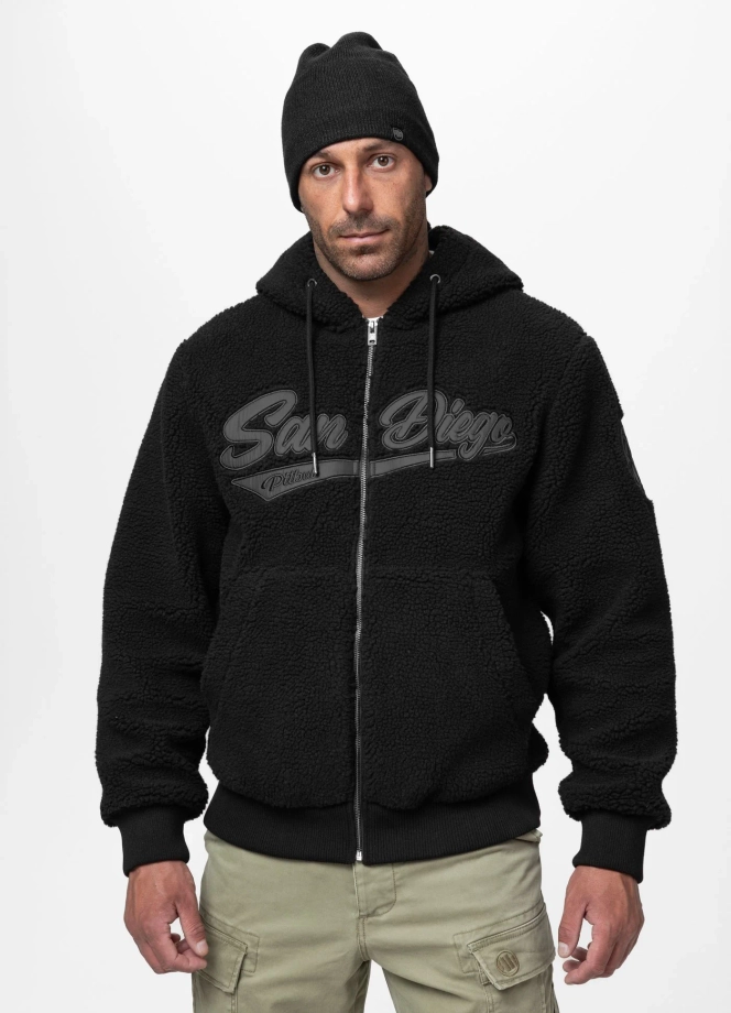 Bluza męska rozpinana z kapturem Pit Bull Galaxy czarna