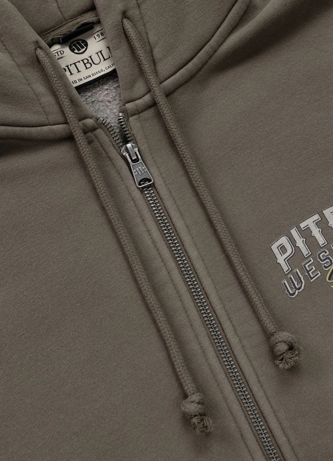 Bluza męska rozpinana z kapturem Pitbull Santa Muerte zielona
