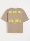 Koszulka męska t-shirt Coalition CLTN T Neon beżowa