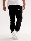 Spodnie męskie Jogger Jeans Jigga Wear Crown czarne