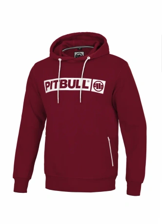 Bluza meska z kapturem Pitbull Pit Bull Hilltop Terry 23 hooded bordowa