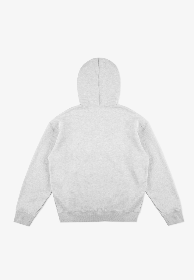 Bluza męska z kapturem oversize Prosto Check szara