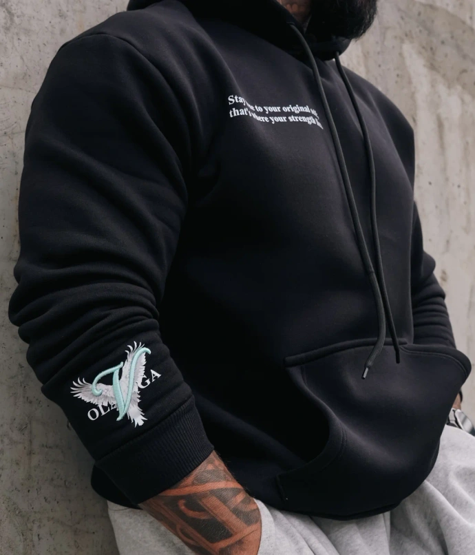 Bluza męska z kapturem Olavoga EAGLE czarna