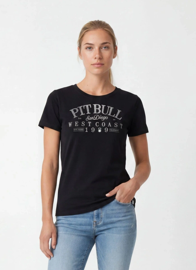 Koszulka t-shirt damska Pit Bull Player czarna
