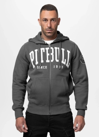 Bluza męska rozpinana z kapturem Pit Bull Norton grafitowa