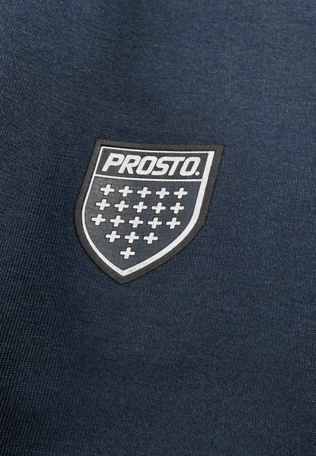 Koszulka męska t-shirt Prosto Big Shield granatowa