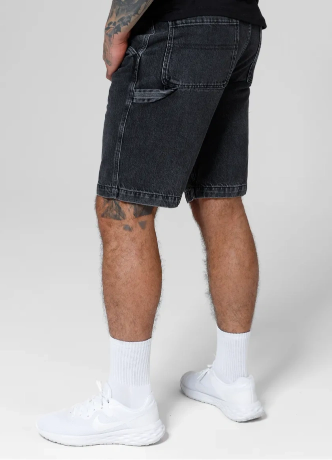 Spodenki szorty jeans męskie Pitbull Carpenter czarme