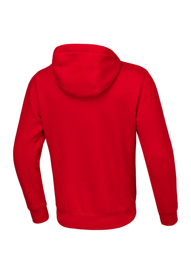 Bluza męska z kapturem Pitbull Pit Bull Small Logo 24 ZIP hooded czerwona