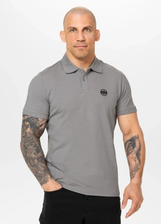 Koszulka męska Polo Pitbull Jersey Slim Fit Small Logo szara