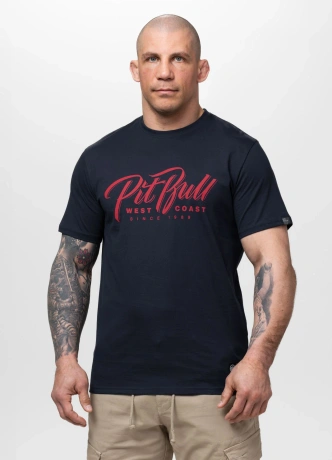 Koszulka męska T-Shirt Pit Bull Pitbull El Jeffe granatowa
