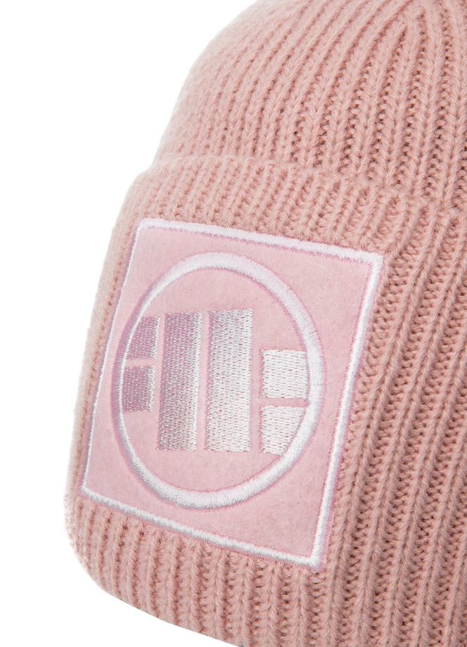 Czapka zimowa Pit Bull Beanie Logo Single Layer Cuff różowa