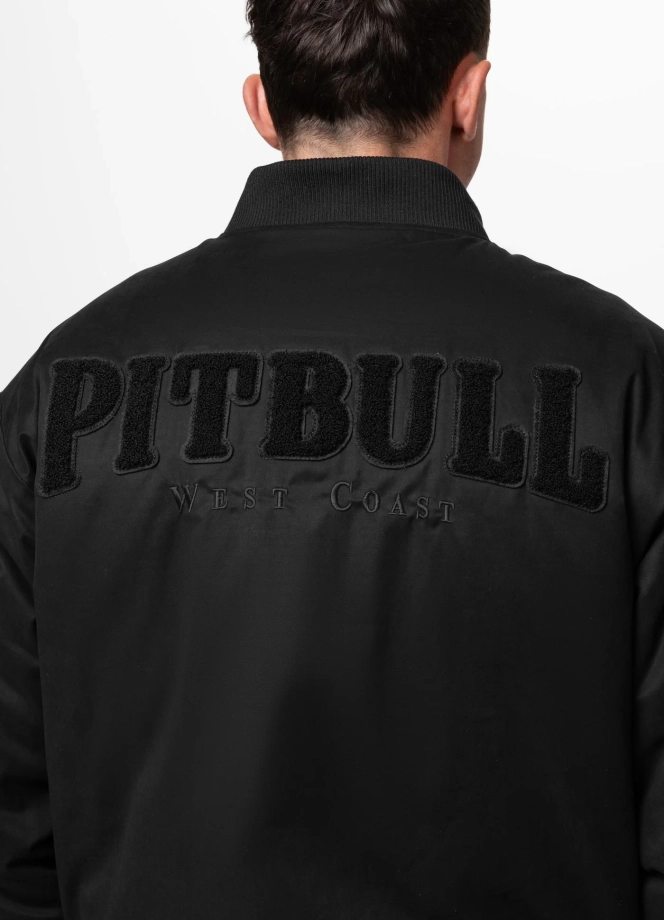 Kurtka męska przejściowa bejsbolówka Pit Bull Radford czarno/czarna