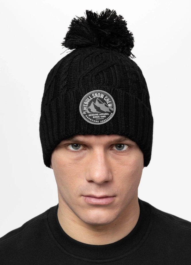 Czapka zimowa z pomponem Pit Bull Beanie Bubble Snow Crew 25 czarna